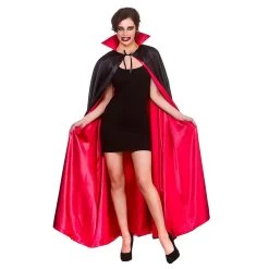 Super Deluxe Black Satin Vampire Cape Red Lining 80/140cm -Halloween Store AC 9409 1600 2 52354.1567164661.1100.1100