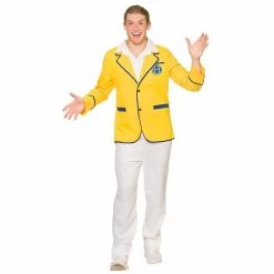 Mens Holiday Camp Costume Fancy Dress Hi De Hi Yellowcoat