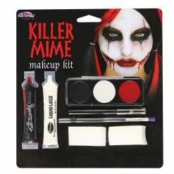 Killer Mime Makeup Kit Blood Latex Halloween Fancy Dress