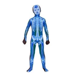 Childs X- Ray Skinz Skeleton Body Suit Fancy Dress Costume