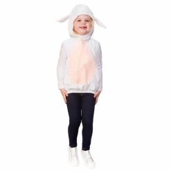Childs Sheep Hooded Tabard Kids Animal Fancy Dress Age 3-5