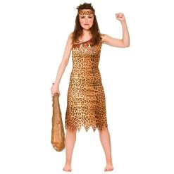 Cavewoman Costume Prehistoric Leopard Print Fancy Dress