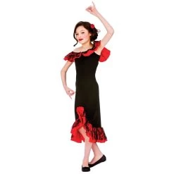 Girls Spanish Senorita Fancy Dress Halloween Costume