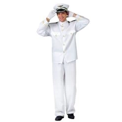 Naval Officer Fancy Dress Costume Sea Captain Sailor