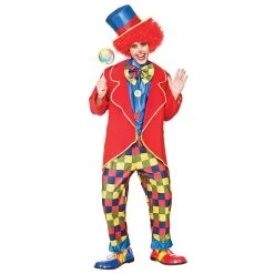 Circus Clown Mens Fancy Dress Halloween Party Costume