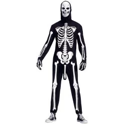 Skele-Boner Adults One Size Skeleton Suit Halloween Costume