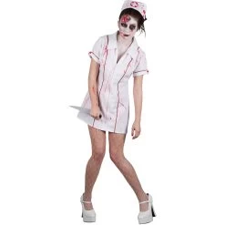 Womens Killer Zombie Nurse Halloween Party Costume