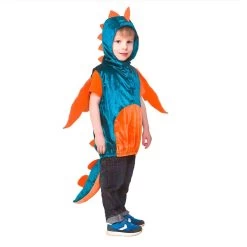 Childs Dinosaur Hooded Tabard Halloween Fancy Dress Age 3-5