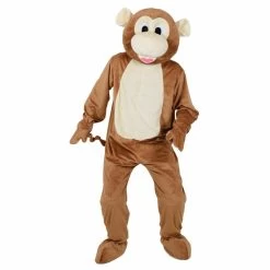 Cheeky Brown Monkey Mascot Fancy Dress Halloween Costume