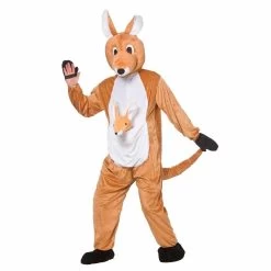 Halloween Store 31 Adults Brown Kangaroo Mascot Fancy Dress Up Party Costume