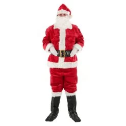 Professional 8 Piece Santa Suit Christmas Costume Xmas Party