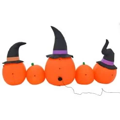 8ft LED Inflatable 5 Evil Pumpkins Witch Hats Halloween Decoration -Halloween Store XS7375 3 opt