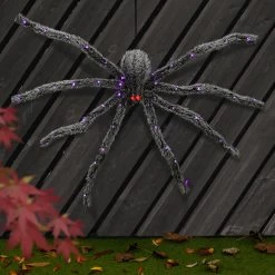 5ft LED Giant Spider Outdoor Halloween Prop Purple Red Lights
