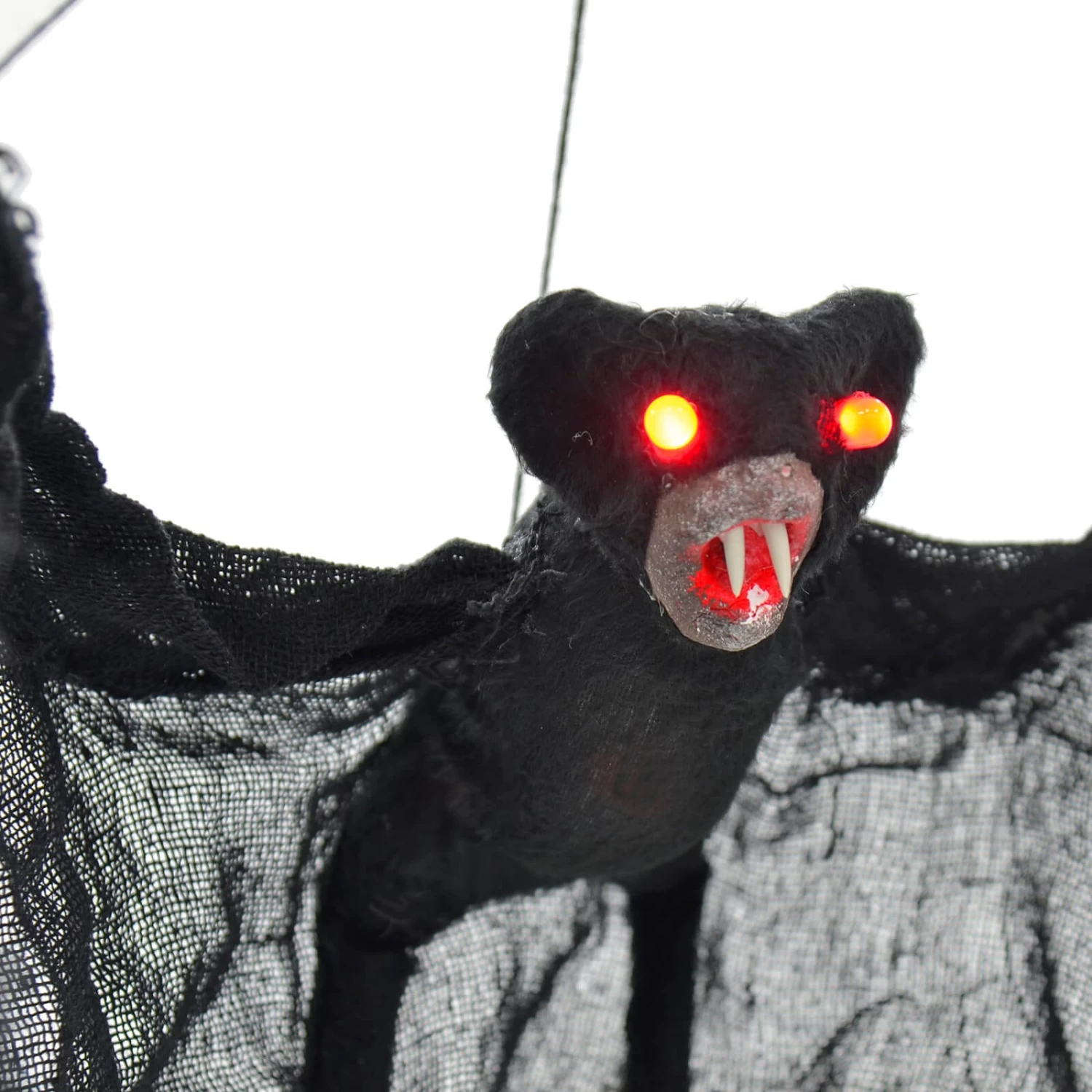 Light Up Black Bat Halloween Decoration Red Eyes 73cm 3 Light Up Black Bat Halloween Decoration Red Eyes 73cm - Image 3