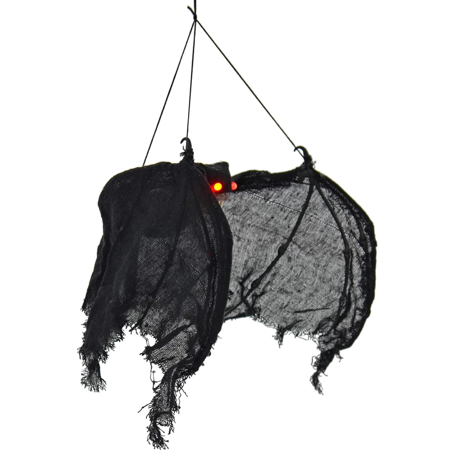 Light Up Black Bat Halloween Decoration Red Eyes 73cm 4 Light Up Black Bat Halloween Decoration Red Eyes 73cm - Image 4