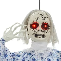 Light Up Scary Doll Red Eyes Sounds Halloween Decoration 60cm -Halloween Store XS7444 2 opt