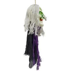 Hanging Head Light Up Eyes Laughing Witch Goblin Decoration 64cm -Halloween Store XS7459 2 opt