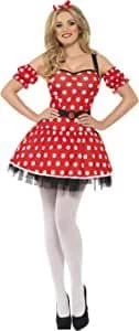 LADIES FEVER RED & WHITE MADAME MOUSE