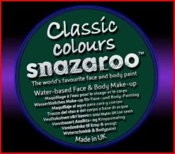 SNAZAROO 50 FACE PAINT 18ML POT DARK GREEN