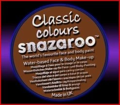 SNAZAROO 50 FACE PAINT 18ML POT LIGHT BROWN