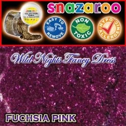 SNAZAROO FACE PAINT GLITTER GEL FUCHSIA PINK 12ML TUB