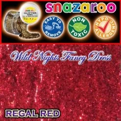 SNAZAROO FACE PAINT GLITTER GEL REGAL RED 12ML TUB