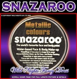 SNAZAROO METALLIC / ELECTRIC FACE PAINT ELECTRIC BLACK 18ML