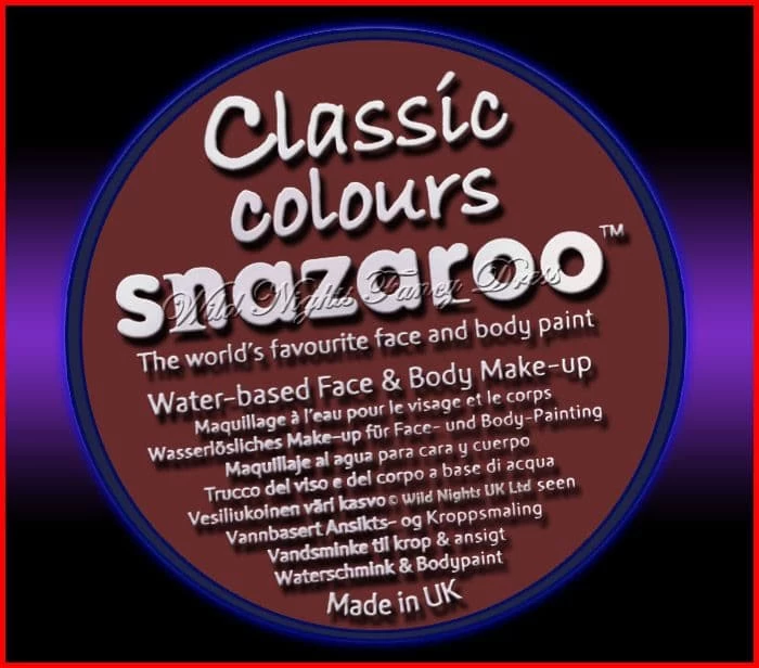 SNAZAROO PROFESSIONAL FACE PAINT 30ML TUB MAROON 1 SNAZAROO PROFESSIONAL FACE PAINT 30ML TUB MAROON