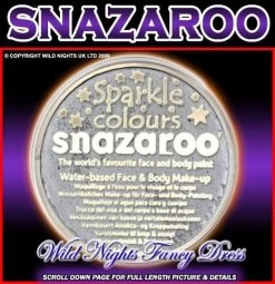 SNAZAROO PROFESSIONAL FACE PAINT SPARKLE GUN METAL GREY 18ML