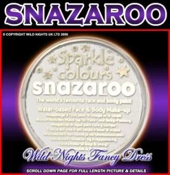 SNAZAROO PROFESSIONAL FACE PAINT SPARKLE WHITE 18ML