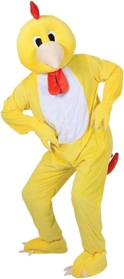 Wicked Yellow Chicken Adult Animal Mascot Costumes